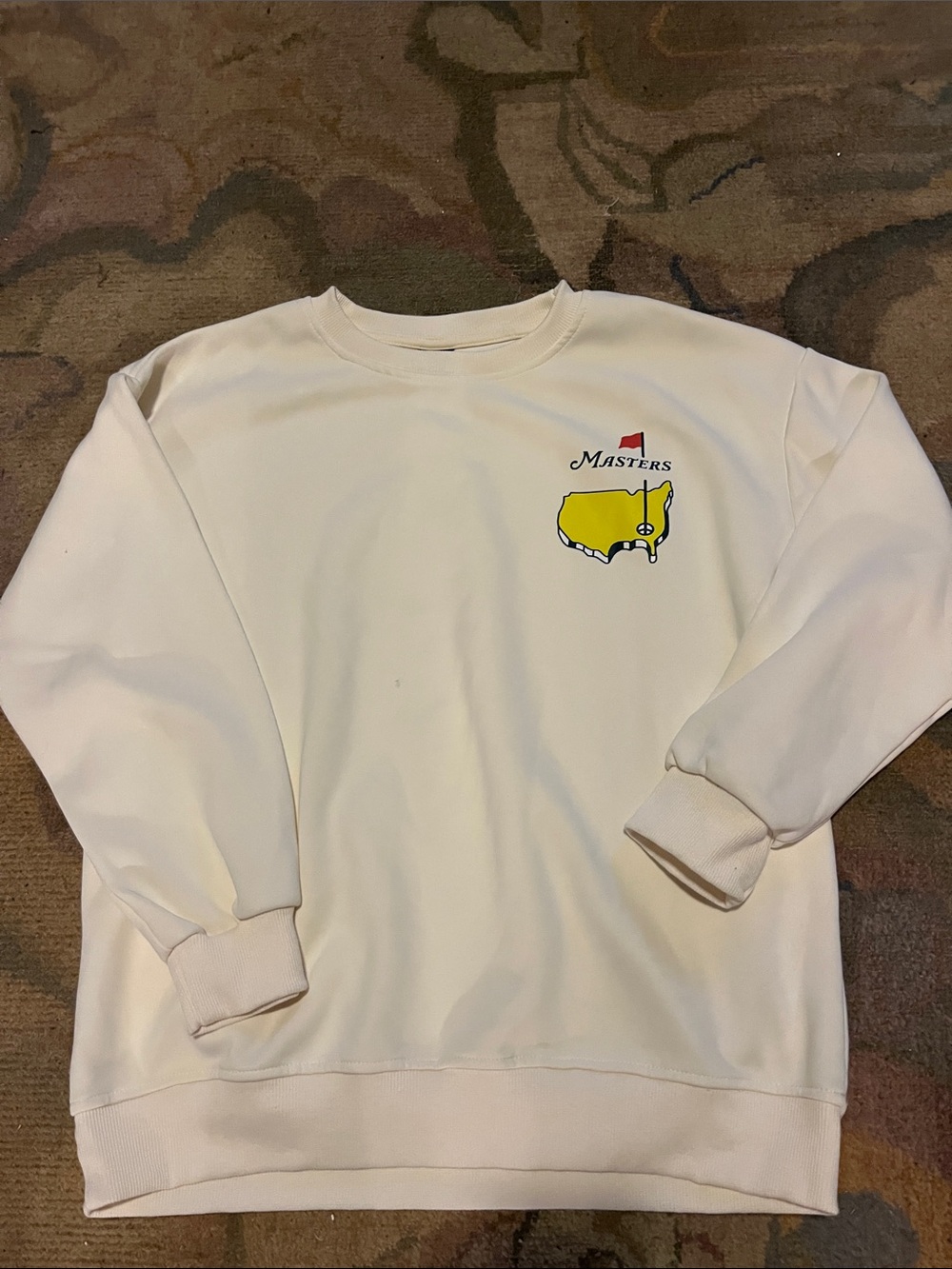 Masters Cream Crewneck Sweatshirt Amen Corner - Size M